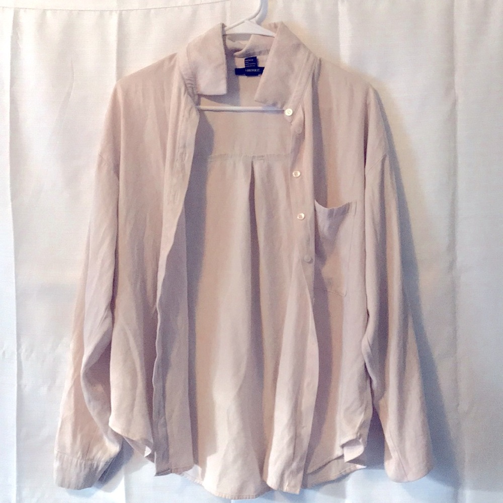 Silky dress up or dress down button up